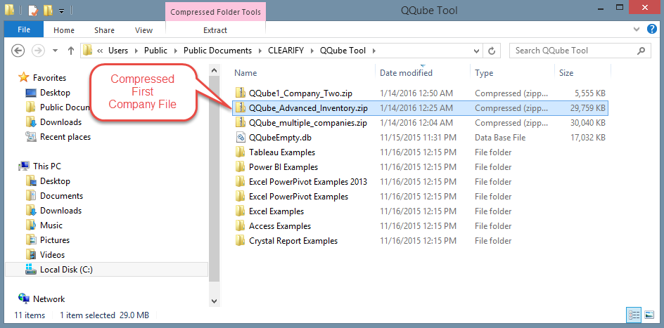 QQube First Database Zip File