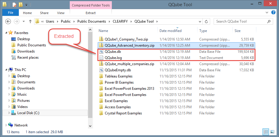 QQube First Company Zip Extracted Files