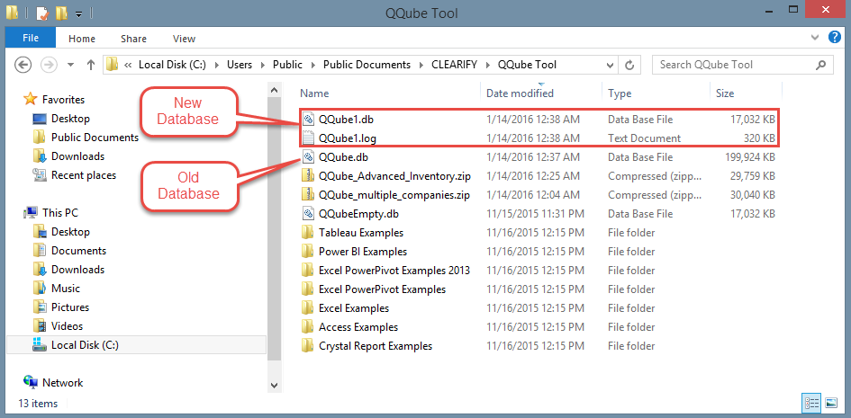 QQube New Database Created