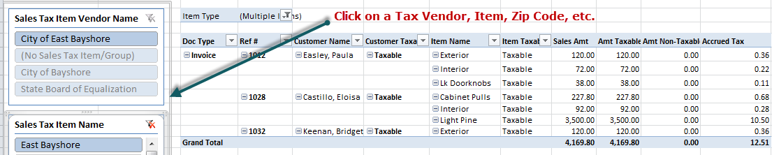 QQube Version 5 Sales Tax Analysis